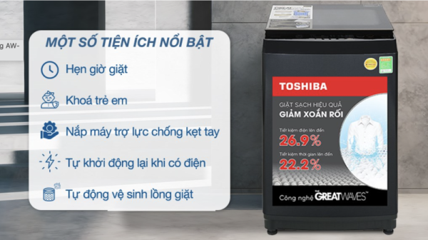 Máy giặt Toshiba Inverter AW DM1100PV(KK) - 4